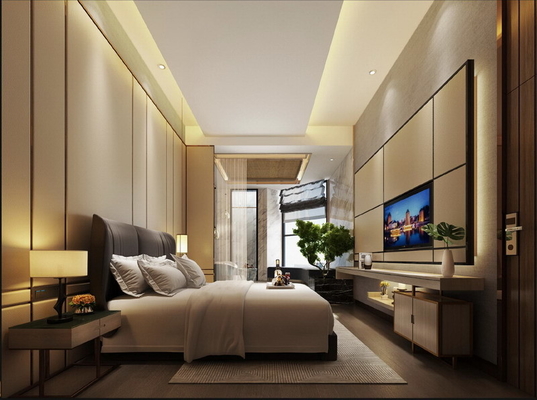 O GV certificou a mobília do quarto do hotel ajusta a cabeceira 1800*2000mm da cama de casal
