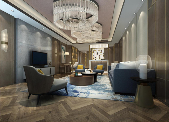 Hotel de luxo durável de Sofa Set Ergonomic Design For da tela de Gelaimei