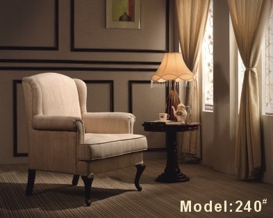 sala de hotel branca Sofa Single Seater Fabric Sofa de 850*850*900mm com ISO14001