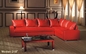Comprimento em forma de L do sofá 2.5m da sala de hotel da cor vermelha da esponja do alto densidade
