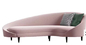 Sala de estar Sofa Pink Curved Sofa Modern do hotel de Gelaimei com ISO14001