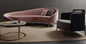 Sala de estar Sofa Pink Curved Sofa Modern do hotel de Gelaimei com ISO14001