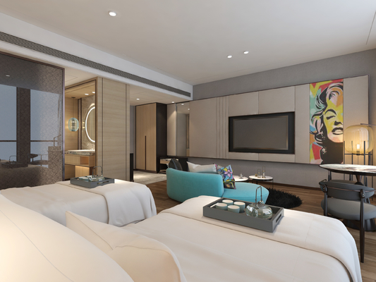 A sala de jantar personalizada da madeira maciça ajustou-se com estofamento de veludo para camas de plataforma